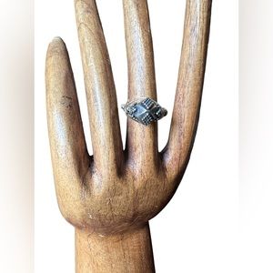 Sterling silver bead wire wrap ring